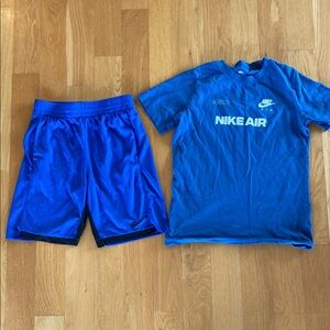 Nike Air Blue Tee and Shorts Set
